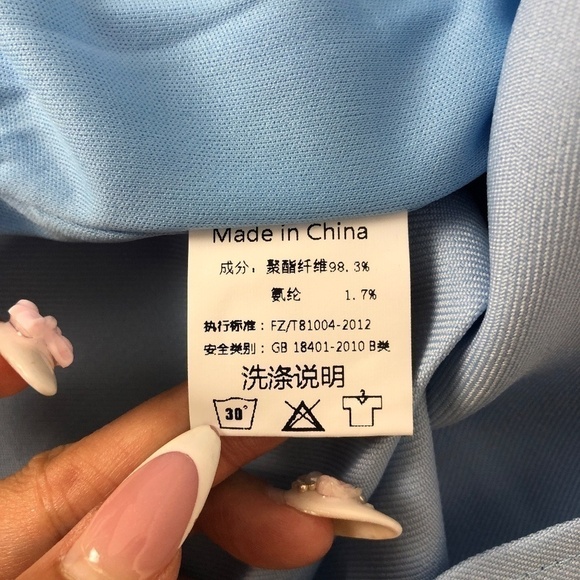 NWOT Cinderella Blue pleated A-Line Skirt with built in shorts - Picture 5 of 7